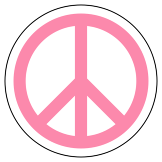 Peace Sign Sticker (Pink)